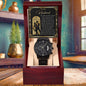 To My Husband Love Will Make Us Strong Black Chronograph Watch - Mallard Moon Gift Shop