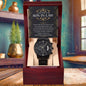 Son-in-law Wedding Day Gift You are Her Forever Partner- Black Chronograph Watch - Mallard Moon Gift Shop