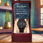 Son-In-Law Wedding Day Gift-Certificate Of Achievement-Black Chronograph Watch - Mallard Moon Gift Shop