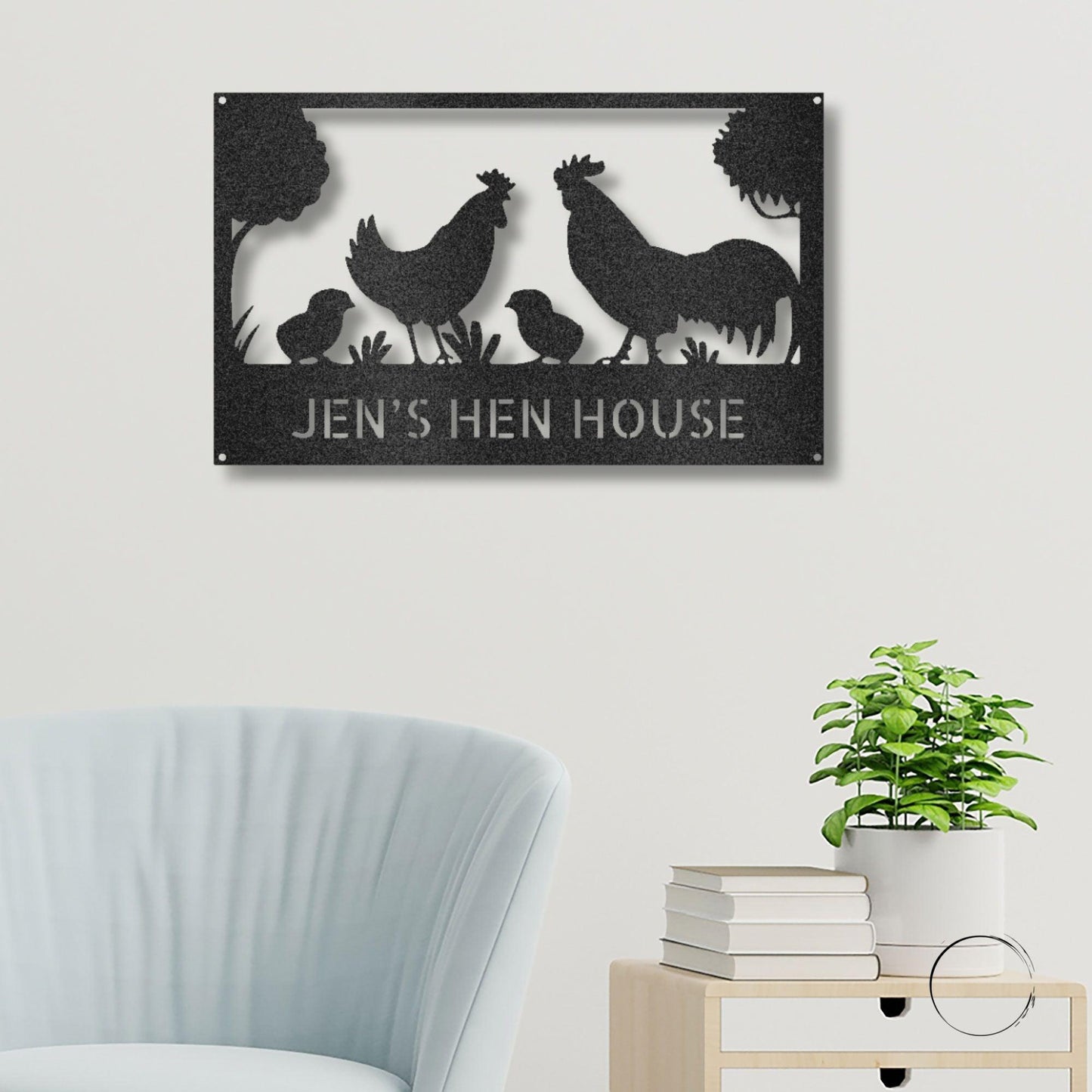 Personalized Hen House Metal Wall Art: Celebrate Your Coop with Style - Mallard Moon Gift Shop