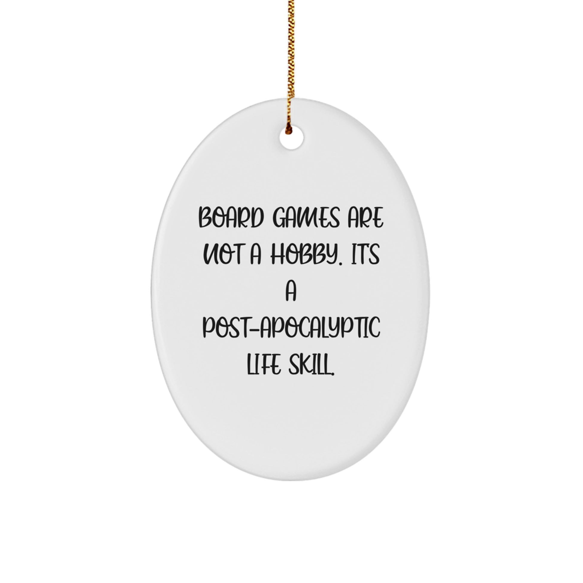 Funny Board Games' Oval Christmas Ornament
