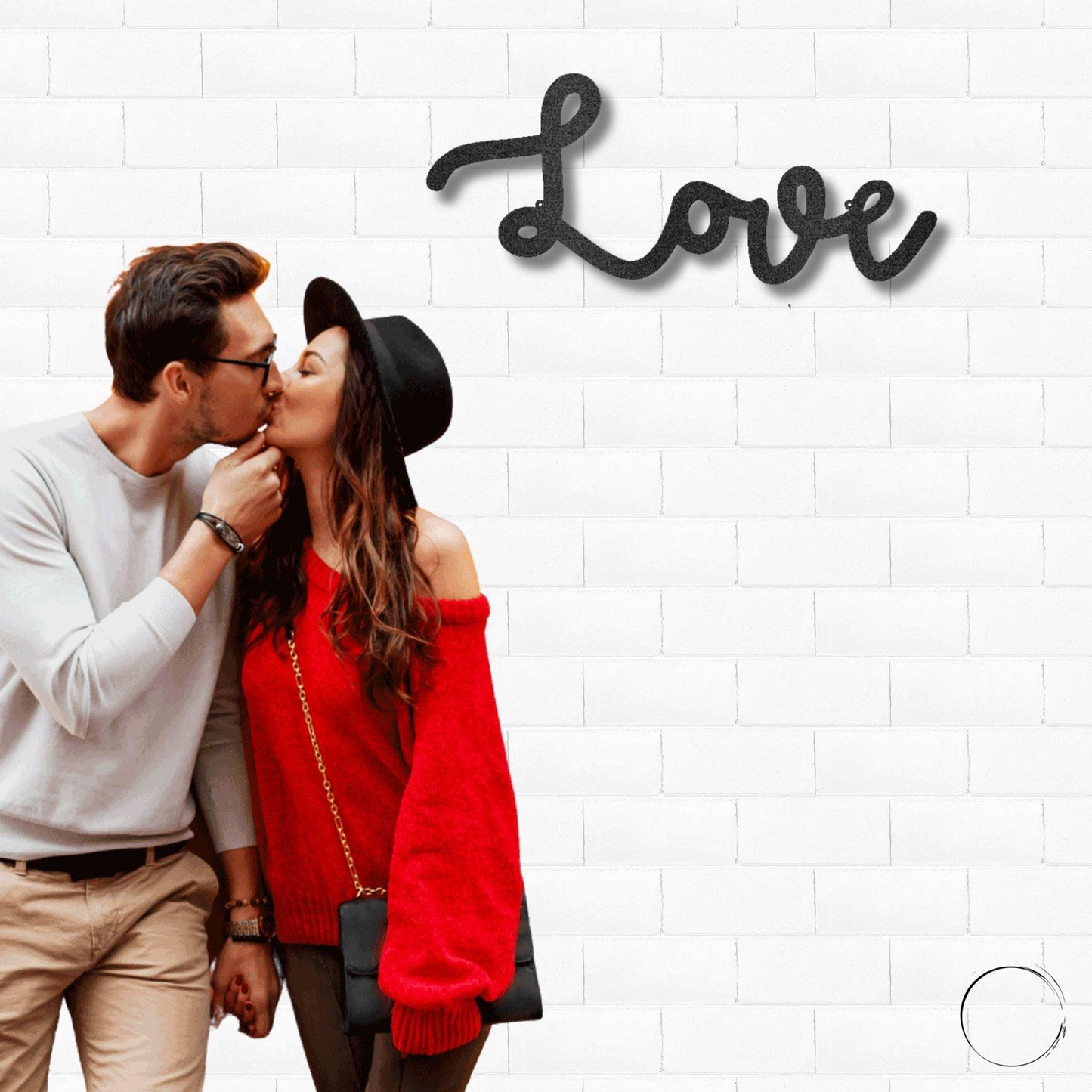 Love Script Metal Word Art Wall Sign - Mallard Moon Gift Shop