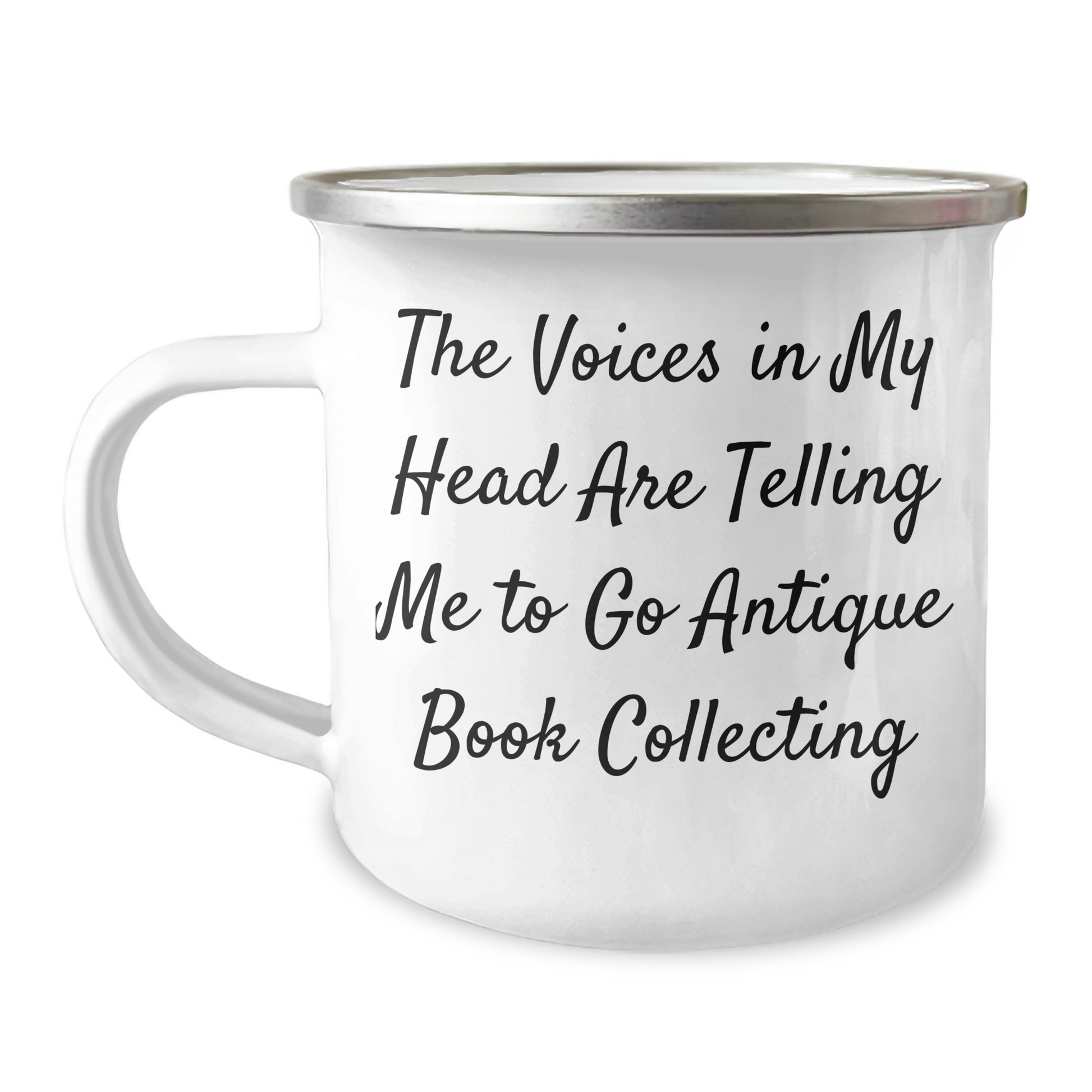 Antique Book Collecting Fun Camping Mug Gifts from Friends for Dad's Unique Adventure - Image 1