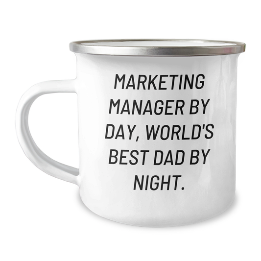 Marketing Manager Gifts, Funny Quote, Camping Mug, Gift from Mom to Marketing Manager, Father's Day Unique Gifts - Image 1