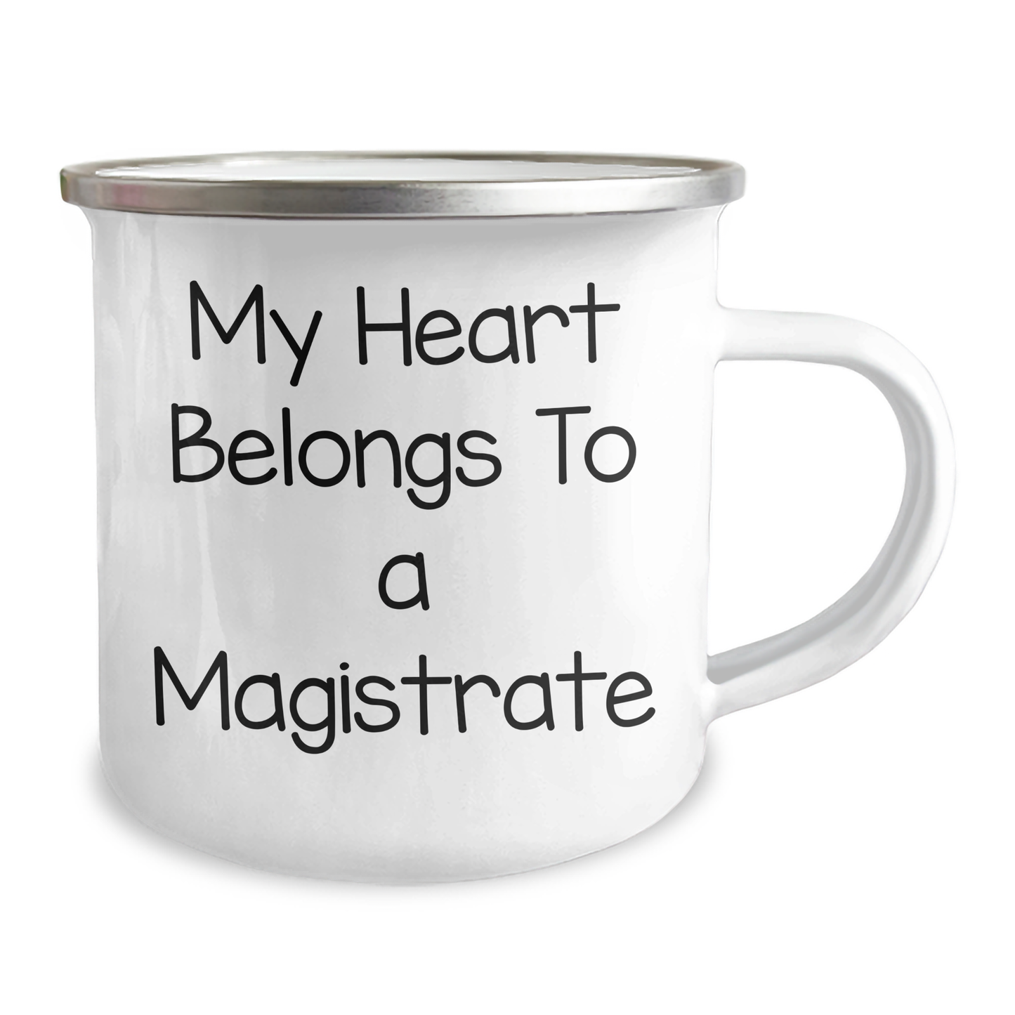 Funny Magistrate Gifts - My Heart Belongs To A Magistrate, Camping Mug for Mom, Mother's Day Unique Gift from Family, Unique Gift for Magistrate Lovers - Image 2
