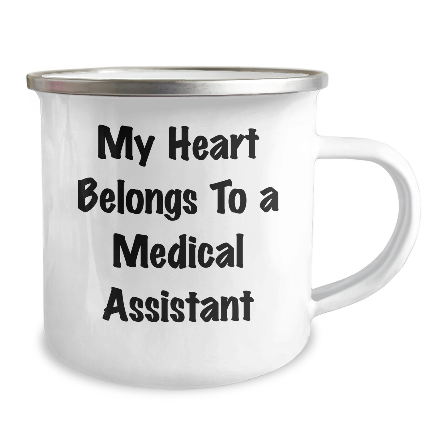 Medical Assistant Gifts from Men - 'My Heart Belongs To A Medical Assistant' Funny Camping Mug for Graduation, Gifts for Medical Assistant, Unique Graduation Gifts from Family - Image 2