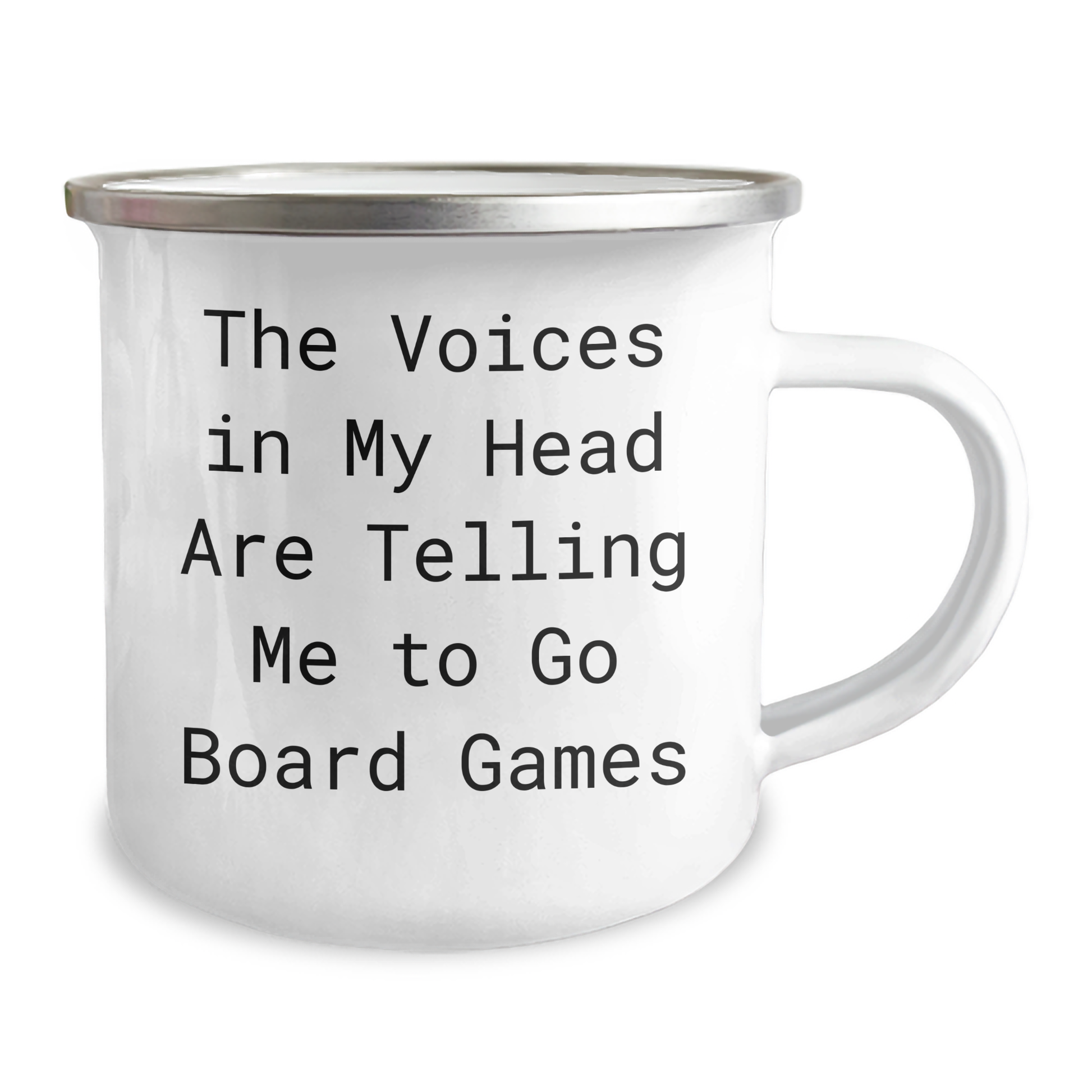 Funny Board Games Lover Gifts from Family for Dad's Camping Mug - 'The Voices In My Head Are Telling Me To Go Board Games' Quote, Unique Father's Day Unique Gifts for Men - Image 2