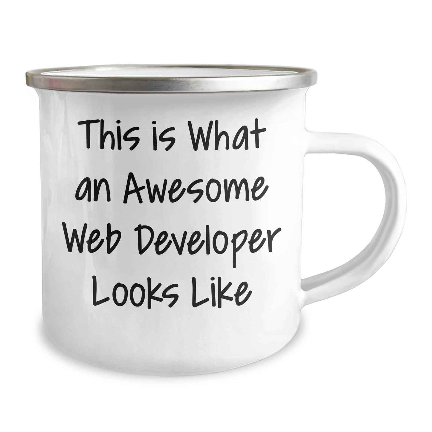 Gifts from Friends for Awesome Web Developer, This Is What An Awesome Web Developer Looks Like, Camping Mug for Father's Day - Image 2