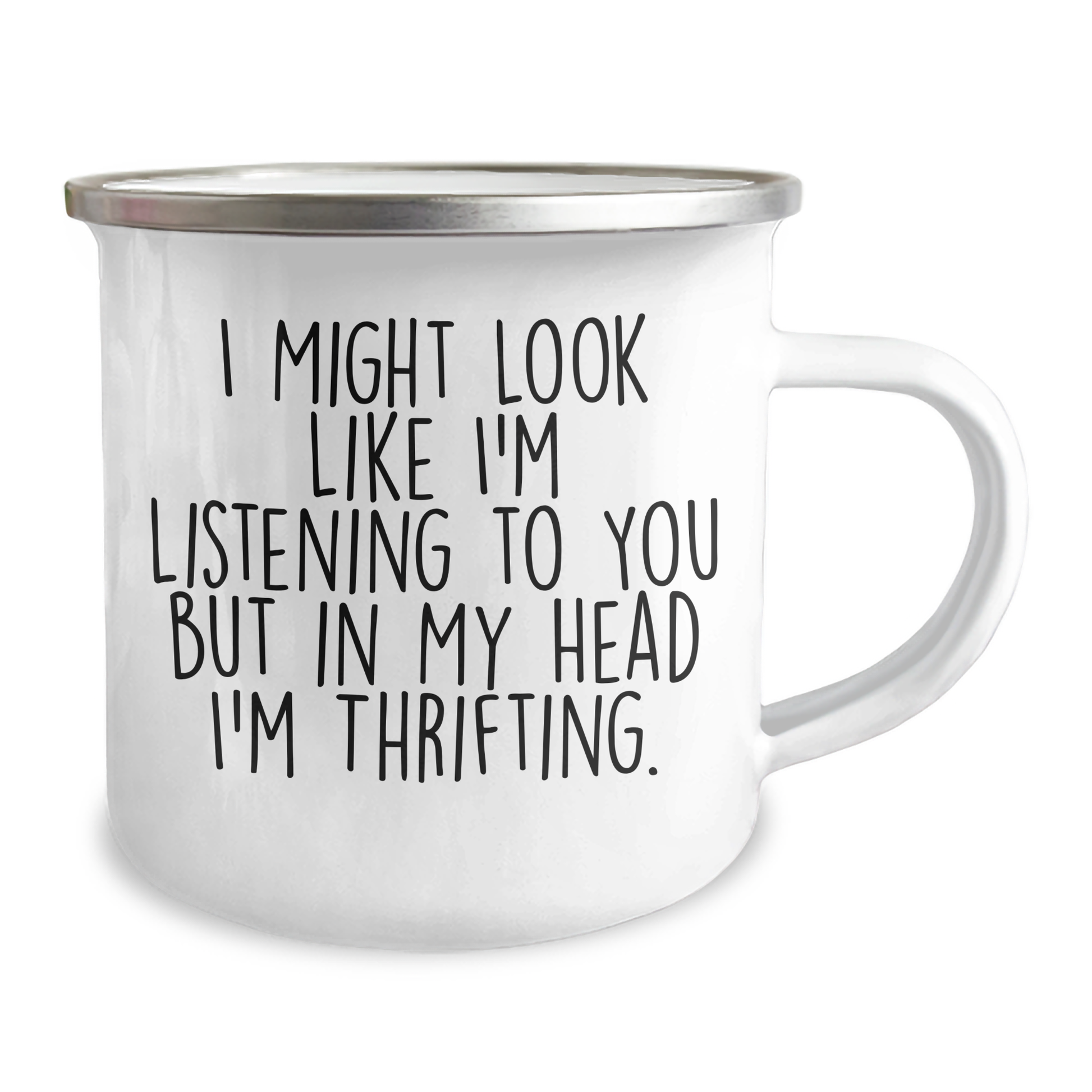 Thrifting Enthusiast's Camping Mug, Funny Quote, Father's Day Unique Gifts from Family, Gifts for Thrifting Men - Image 2