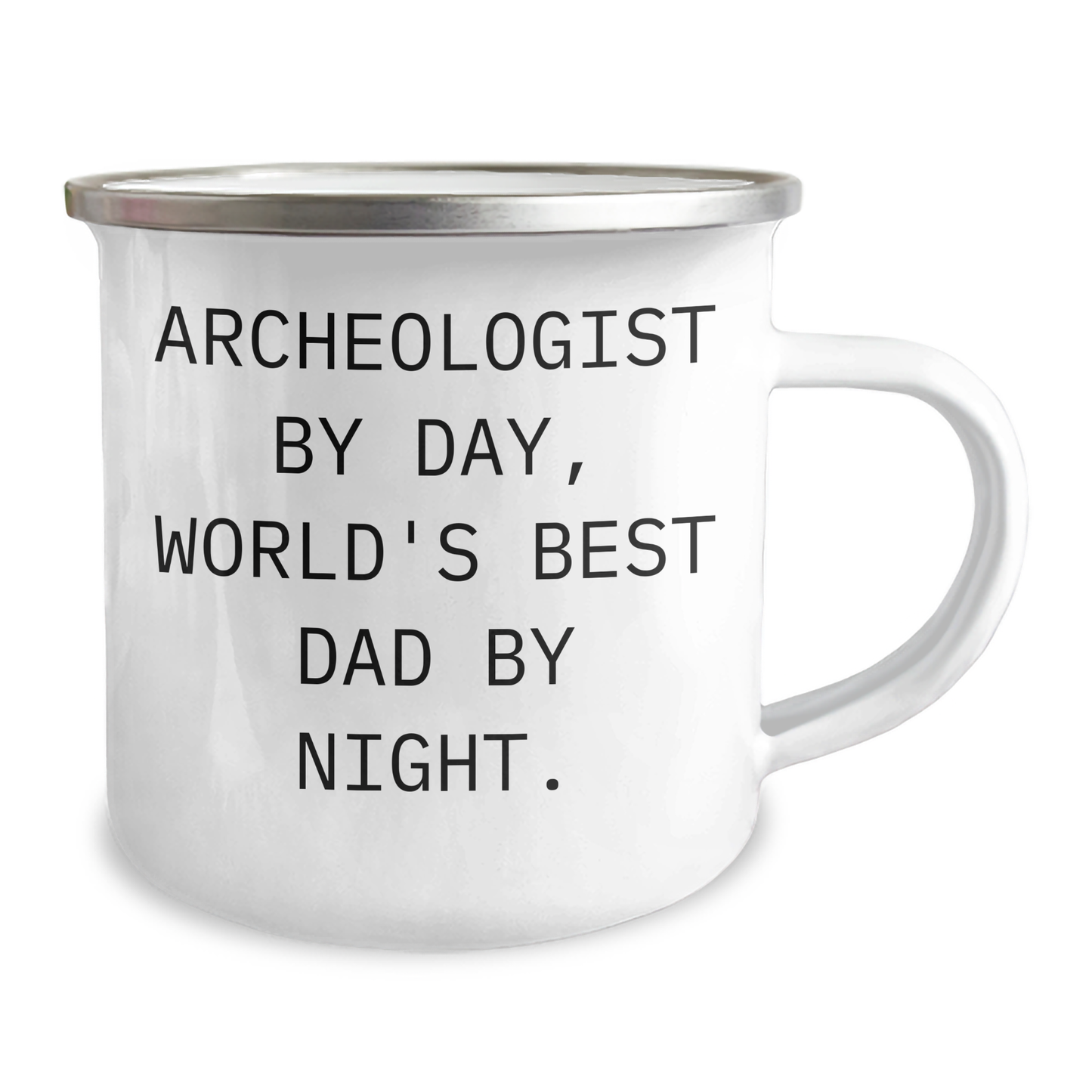 Archeologist Gifts, Camping Mug for Graduation, Funny Quote 'Archeologist By Day, World's Best Dad By Night' Gifts from Dad to Archeologist - Image 2