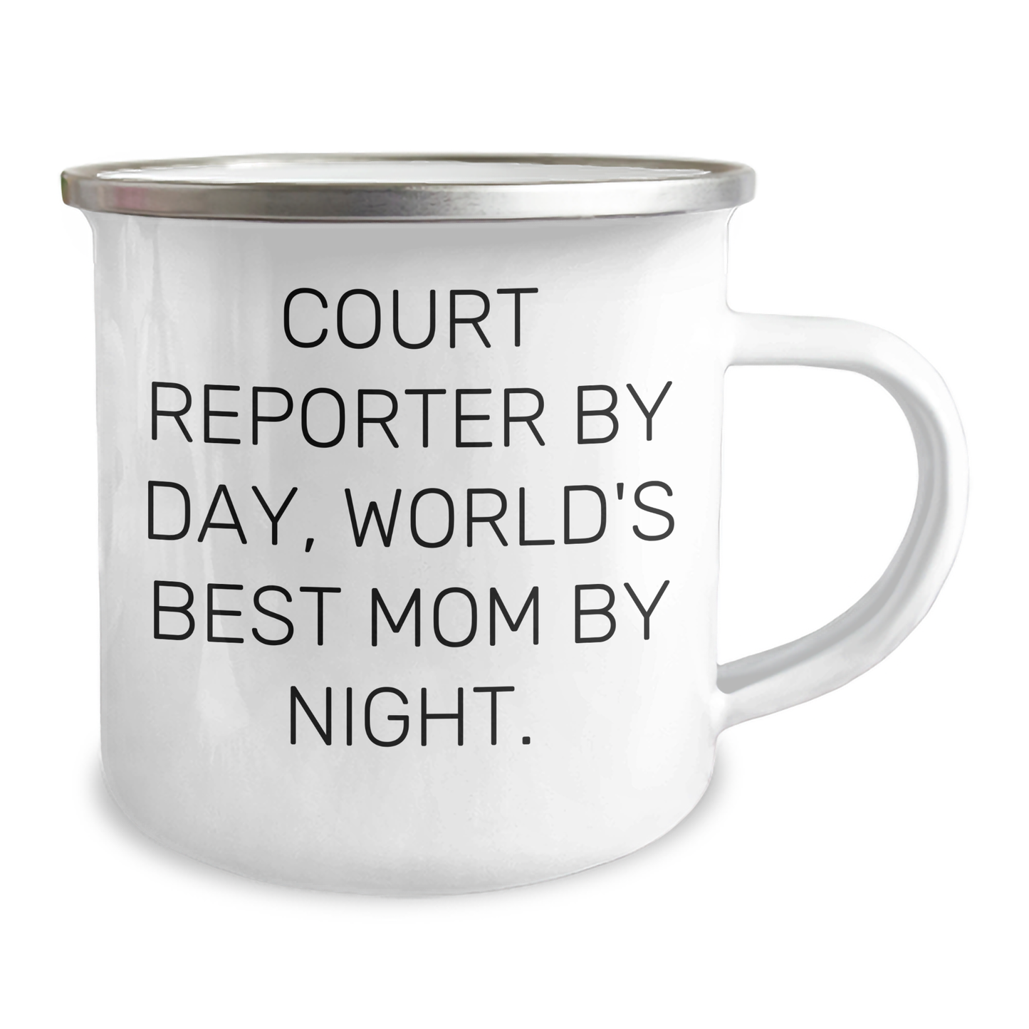 Court Reporter By Day, World's Best Mom By Night. Funny Camping Mug Gifts from Family to Court Reporter Graduates - Image 2