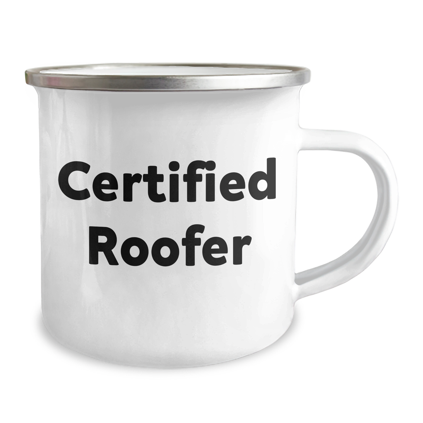 Funny Roofer Gifts for Dad - Certified Roofer Quotes - Father's Day Unique Gifts from Family - 12 oz Camping Mug - Image 2