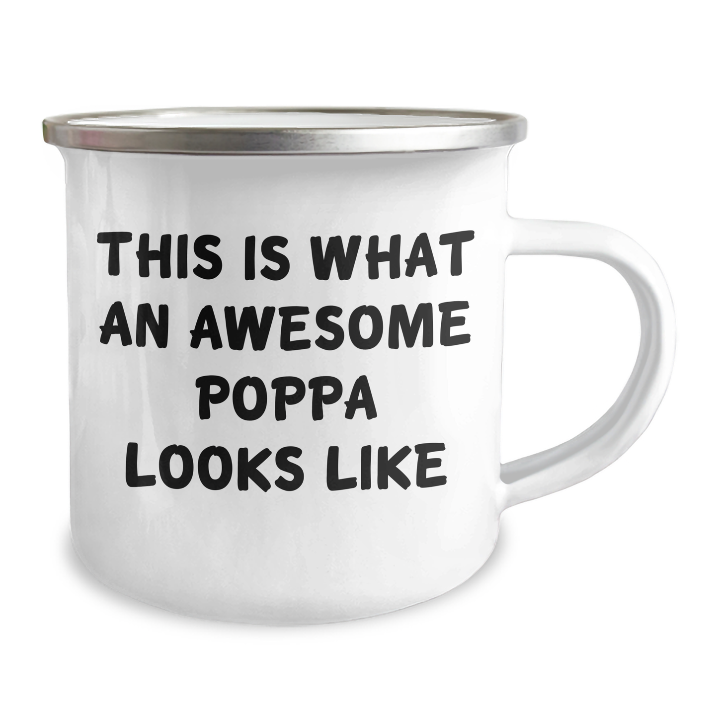 Unique Poppa Gifts from Men for Father's Day - This Is What An Awesome Poppa Looks Like Funny Camping Mug - Image 2