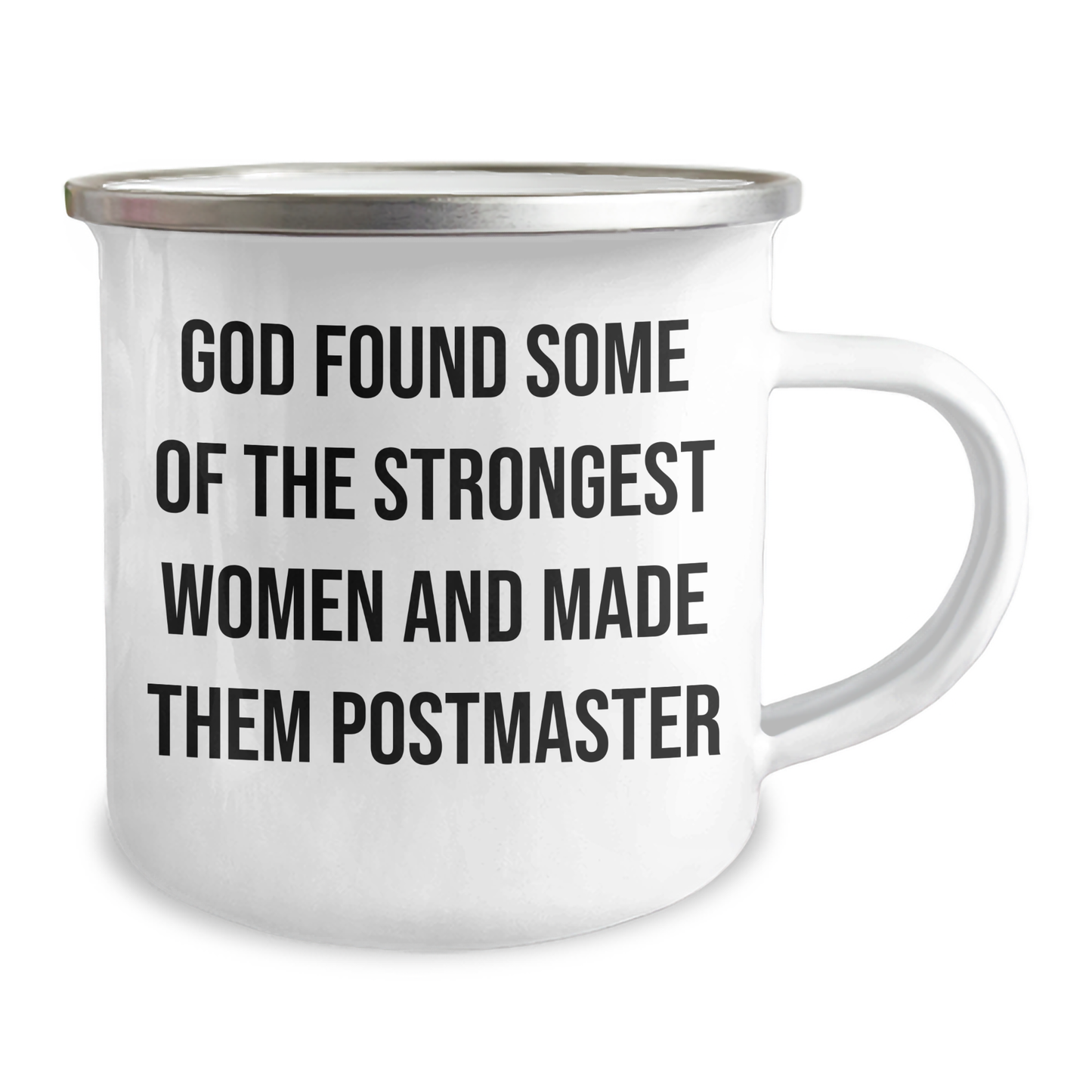 Funny Postmaster Gifts from Friends for Women, Inspirational Camping Mug for Graduation, 'God Found Some Of The Strongest Women And Made Them Postmaster' Quote - Image 2