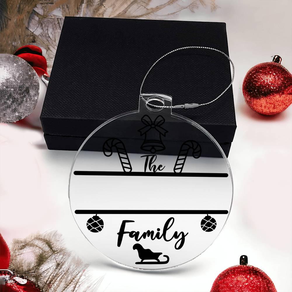 Candy Cane Personalized Acrylic Keepsake Ornament