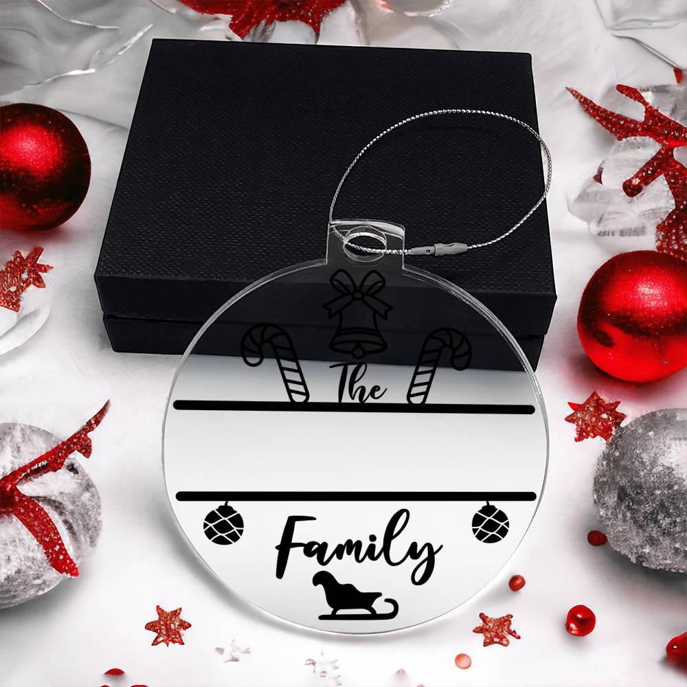 Candy Cane Personalized Acrylic Keepsake Ornament