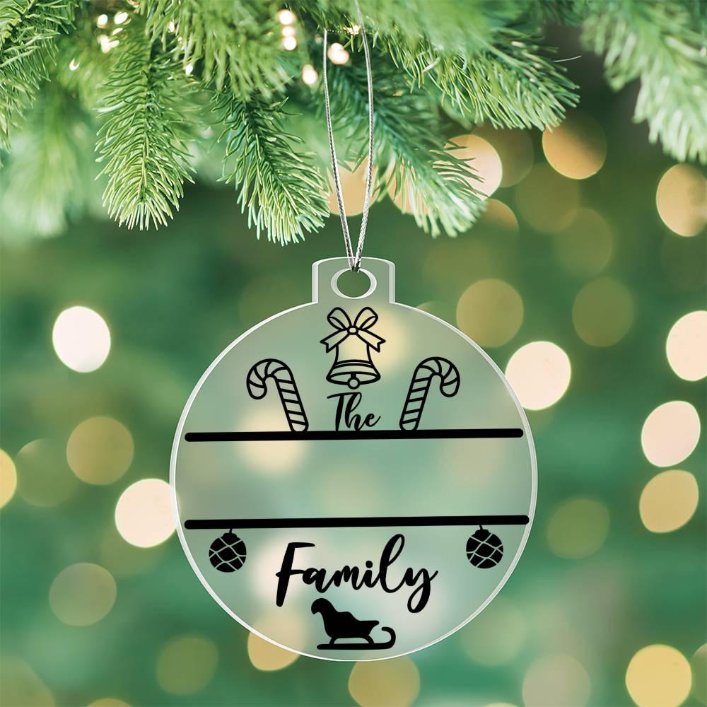 Candy Cane Personalized Acrylic Keepsake Ornament