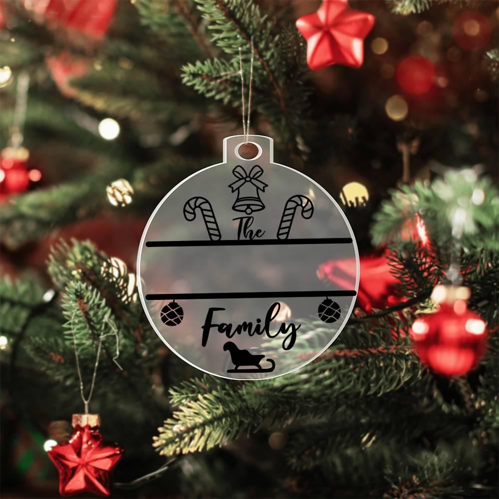 Candy Cane Personalized Acrylic Keepsake Ornament