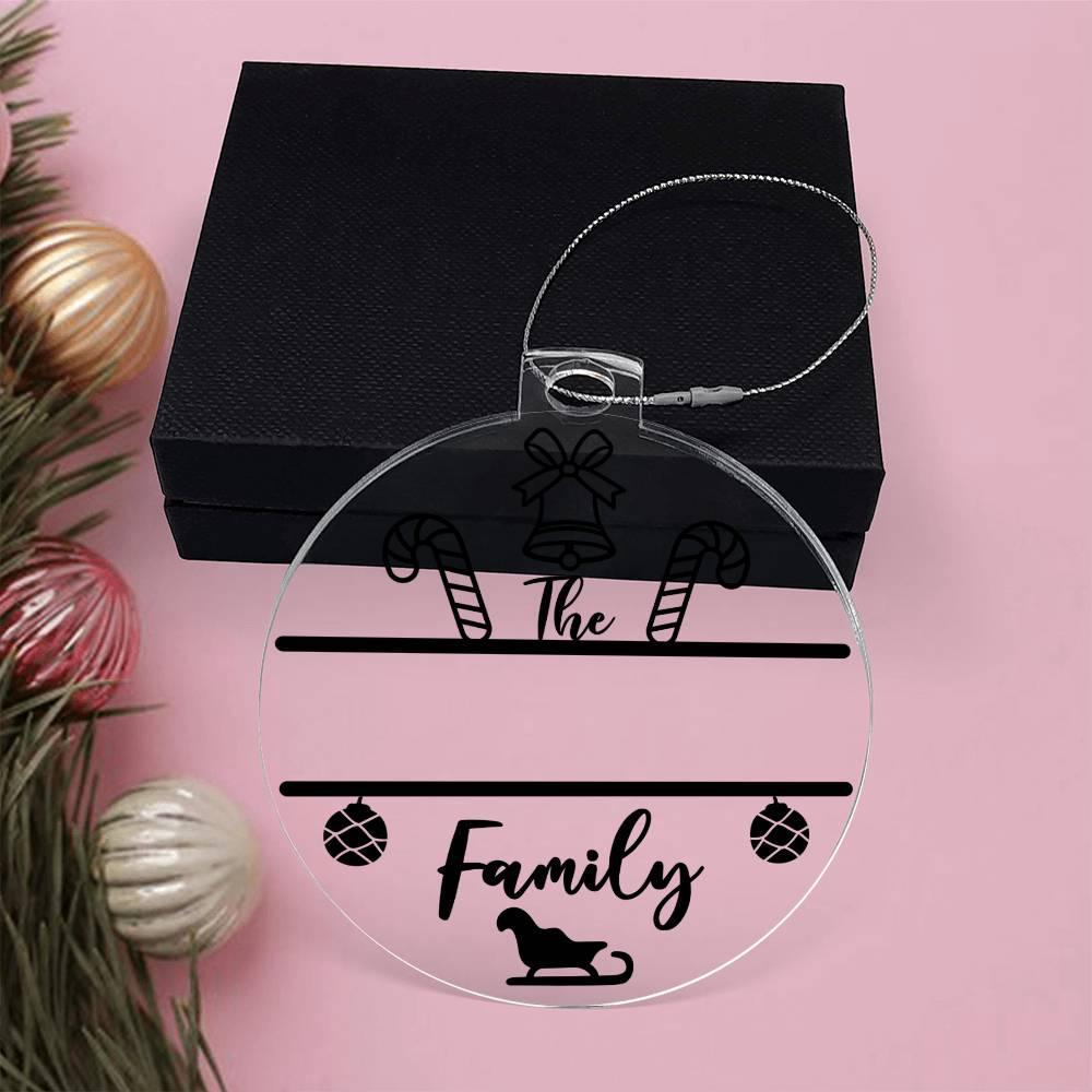 Candy Cane Personalized Acrylic Keepsake Ornament