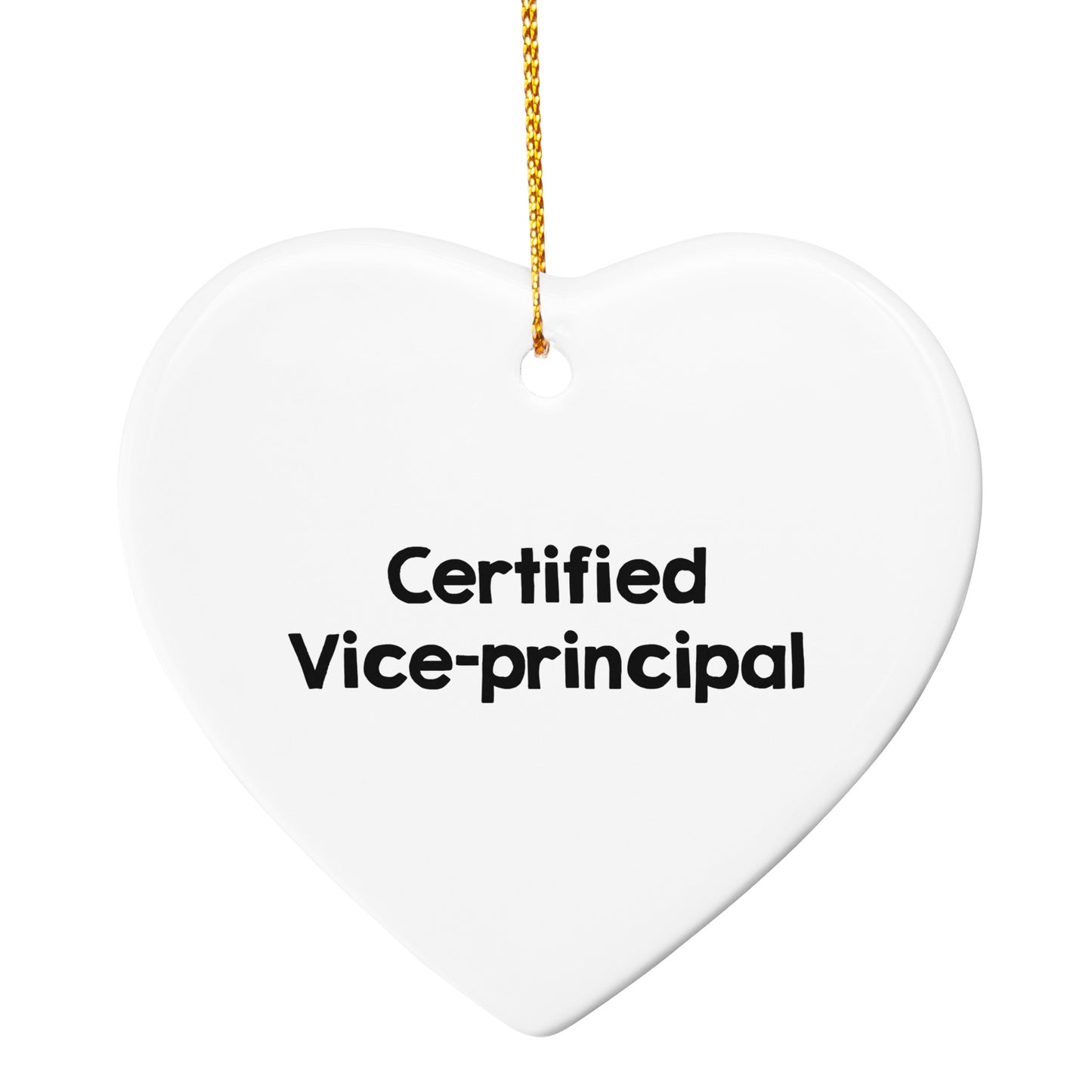 Funny Vice-Principal Gifts, 'Certified Vice-Principal' Circle Ornament for Christmas, Gifts from Men to Vice-Principals, Vice-Principal Appreciation