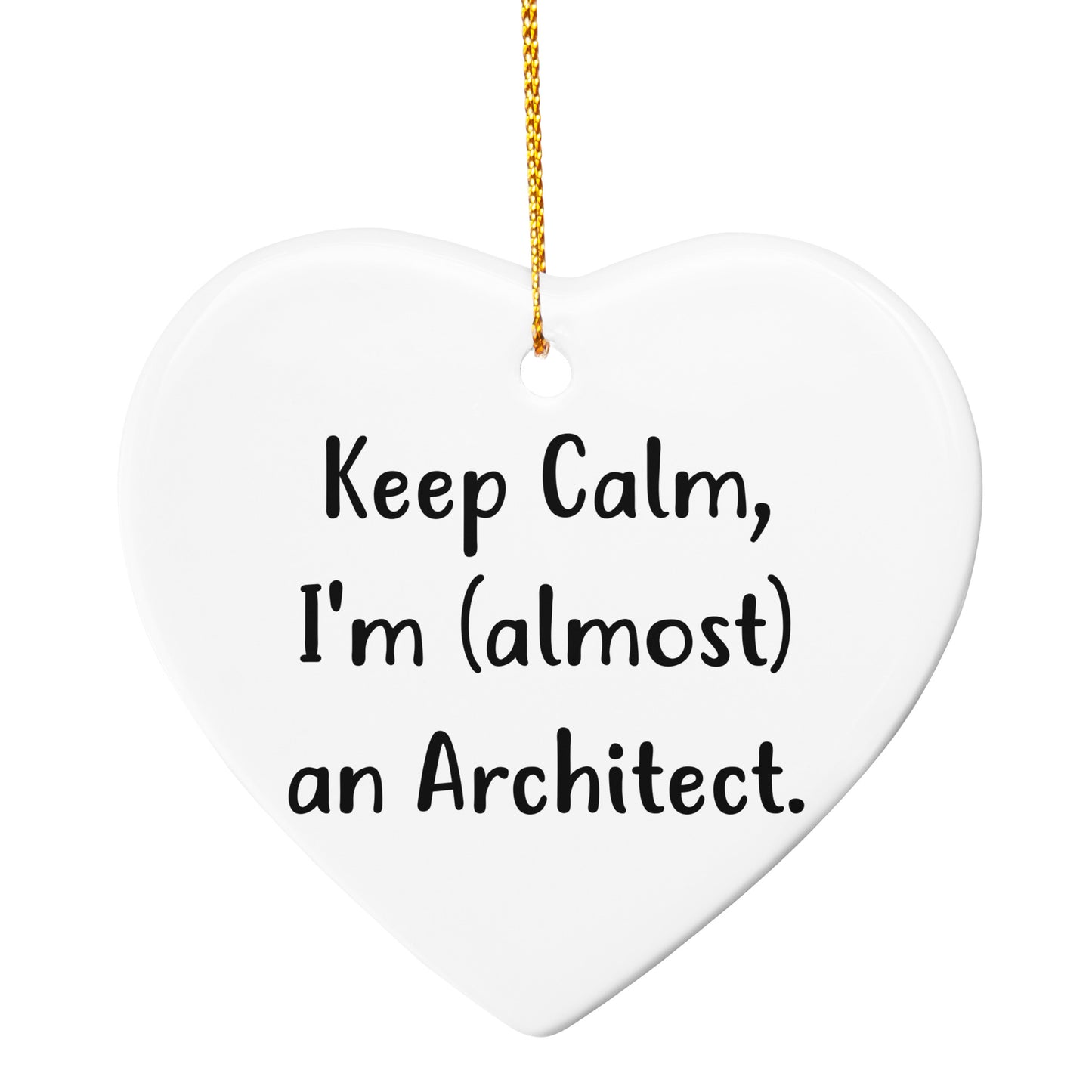 Architect Gifts for Men, Funny Keep Calm Circle Ornament, Christmas Unique Gifts from Friends, Perfect for Architect's Office or Home