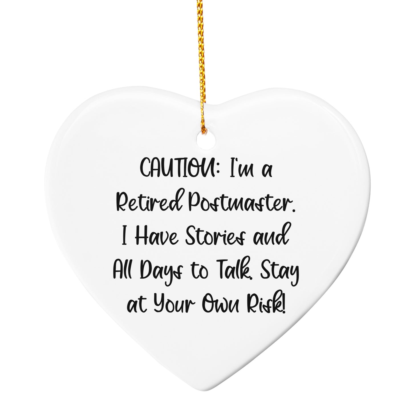 Postmaster's Wisdom Circle Ornament, Funny Quote Christmas Unique Postmaster Gifts