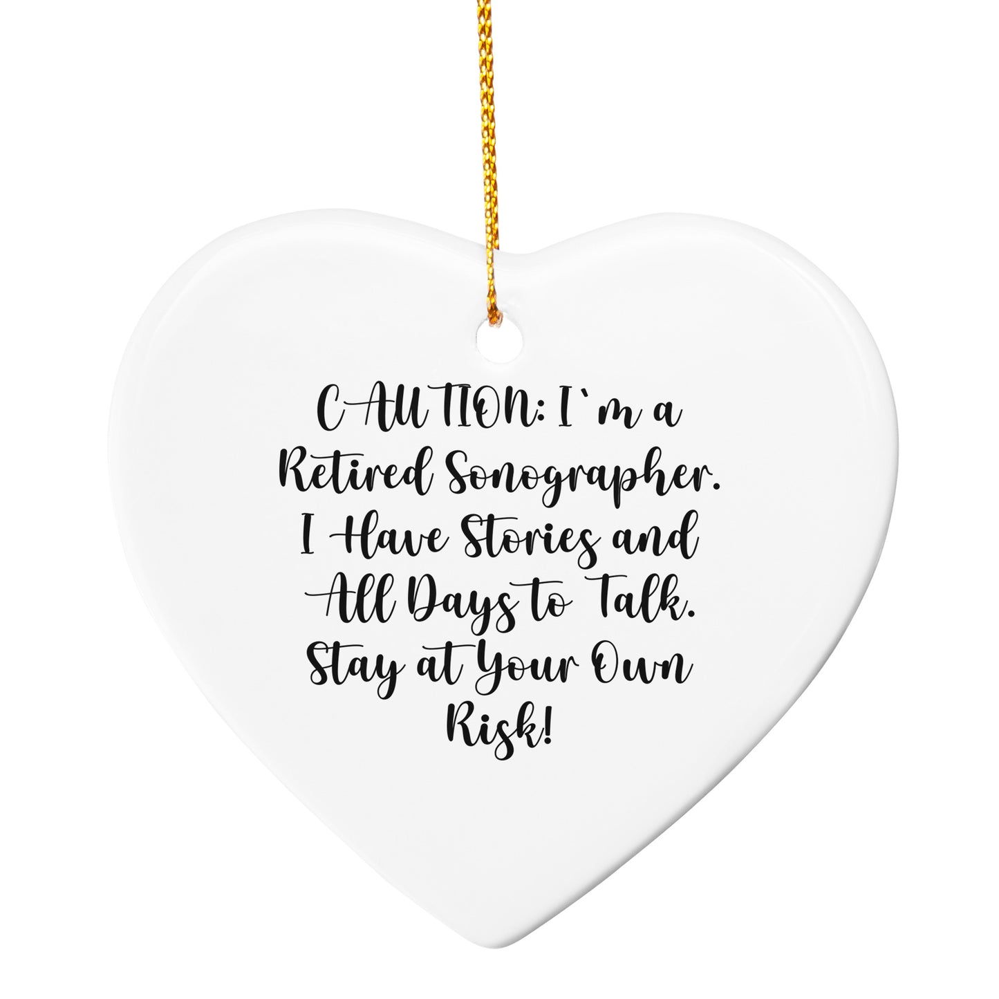 Sonographer Humor Oval Ornament- Caution: Funny Storytelling Ahead, Christmas Gifts