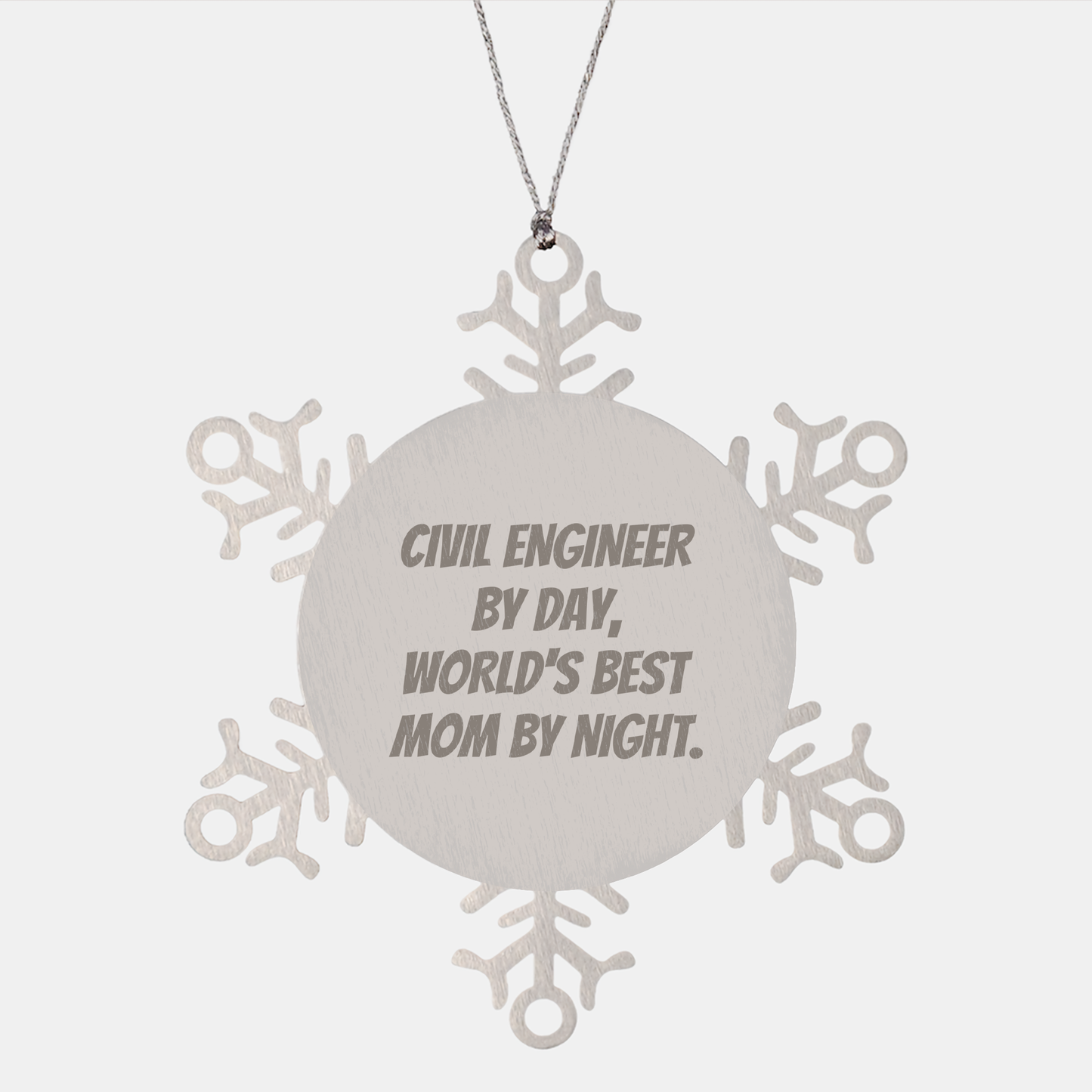 Civil Engineer Gifts, Snowflake Ornament, Funny Quote, Christmas Unique Presents from Mom to Dad