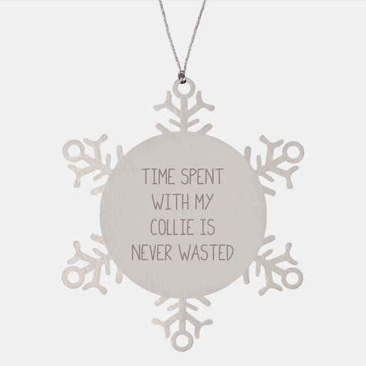 Collie Dog Lovers' Snowflake Ornament Gifts from Family, Friends, or Coworkers for Christmas