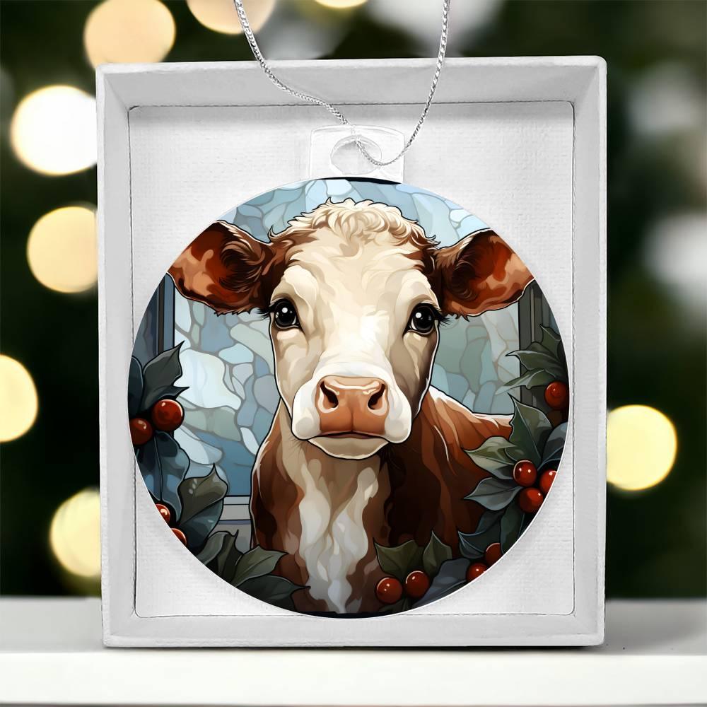 Cow Acrylic Keepsake Ornament