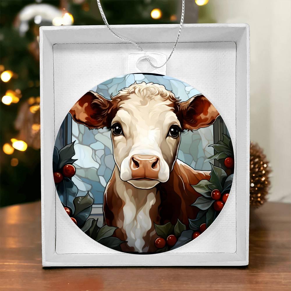 Cow Acrylic Keepsake Ornament