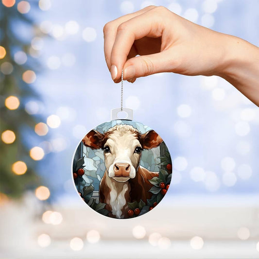 Cow Acrylic Keepsake Ornament