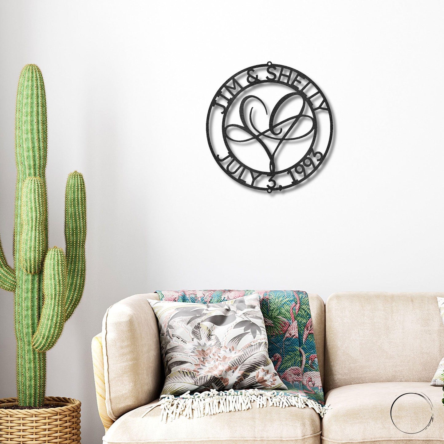 Infinite Love Personalized Name Steel Wall Sign Valentine Anniversary Birthday Gift - Mallard Moon Gift Shop