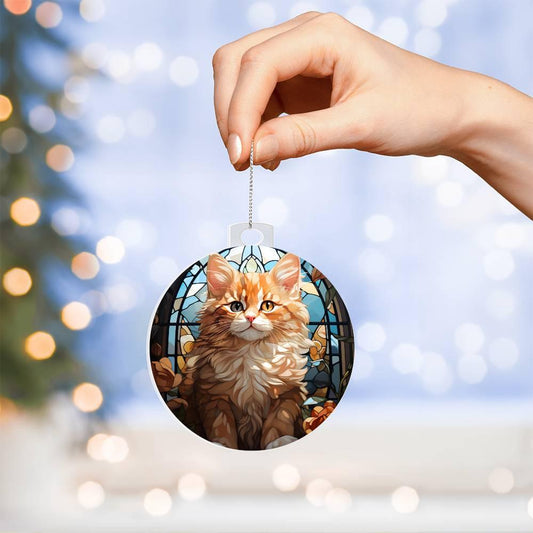 Cute Kitten Acrylic Keepsake Ornament