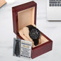 Dad Gift - To the World's Greatest Dad Black Chronograph Watch - Mallard Moon Gift Shop