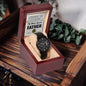 Dad Certificate of Achievement for the World's Greatest Father Black Chronograph Watch - Mallard Moon Gift Shop