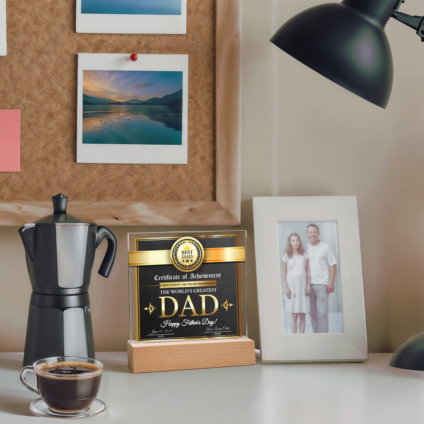 Certificate of Achievement for the World's Greatest Dad Personalized Acrylic Plaque