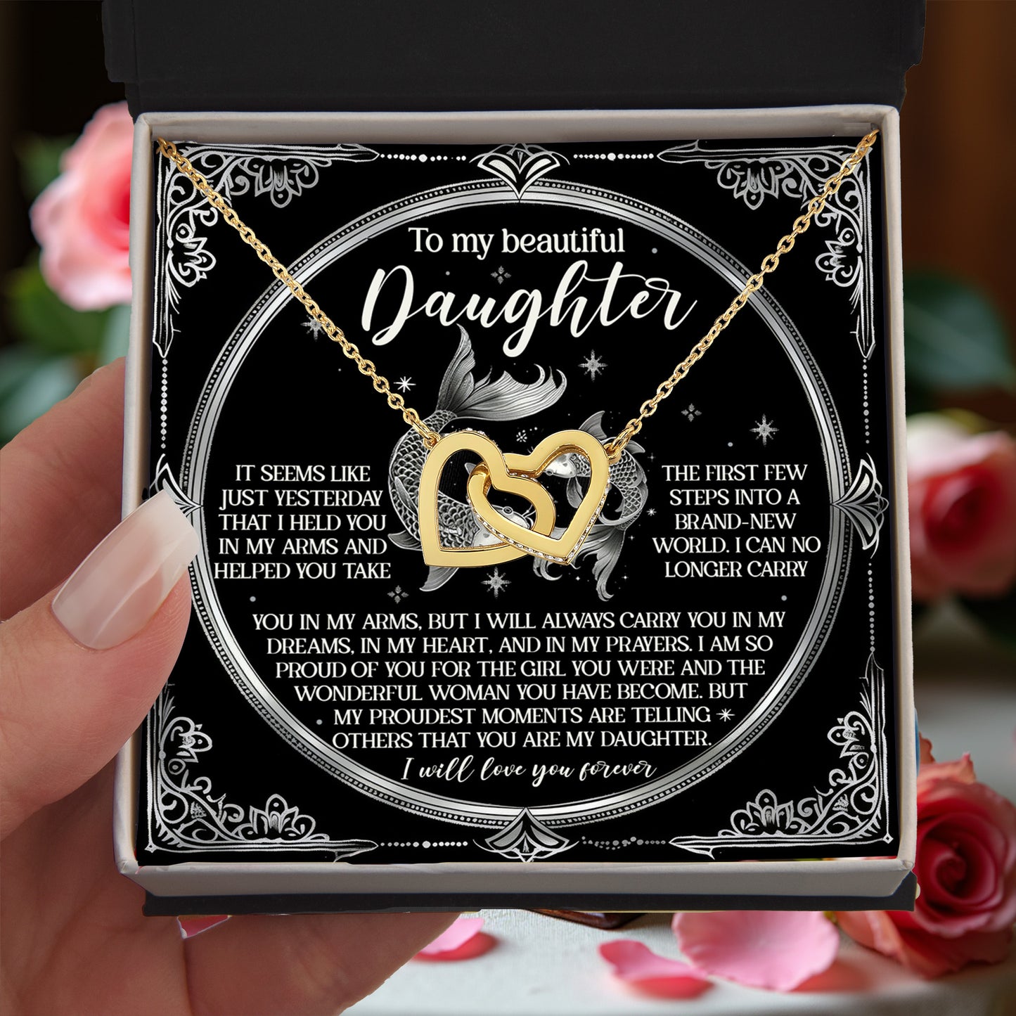 To My Beautiful Daughter - Carry You In My Dreams – Sentimental Necklace Gift - Mallard Moon Gift Shop