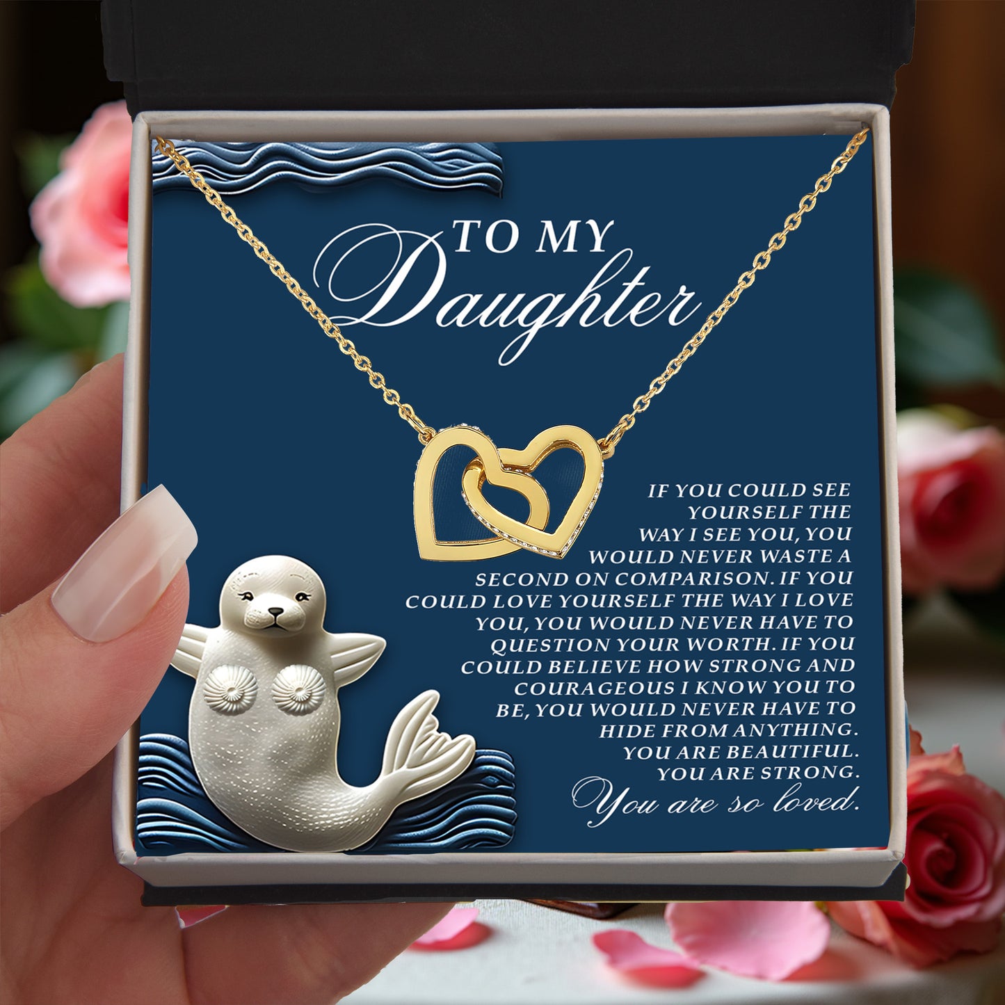 To My Daughter – A Gift of Love & Strength - Interlocking Hearts Jewelry - Mallard Moon Gift Shop
