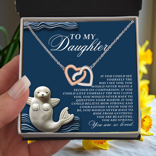 To My Daughter  – A Gift of Love & Strength - Interlocking Hearts Jewelry - Mallard Moon Gift Shop