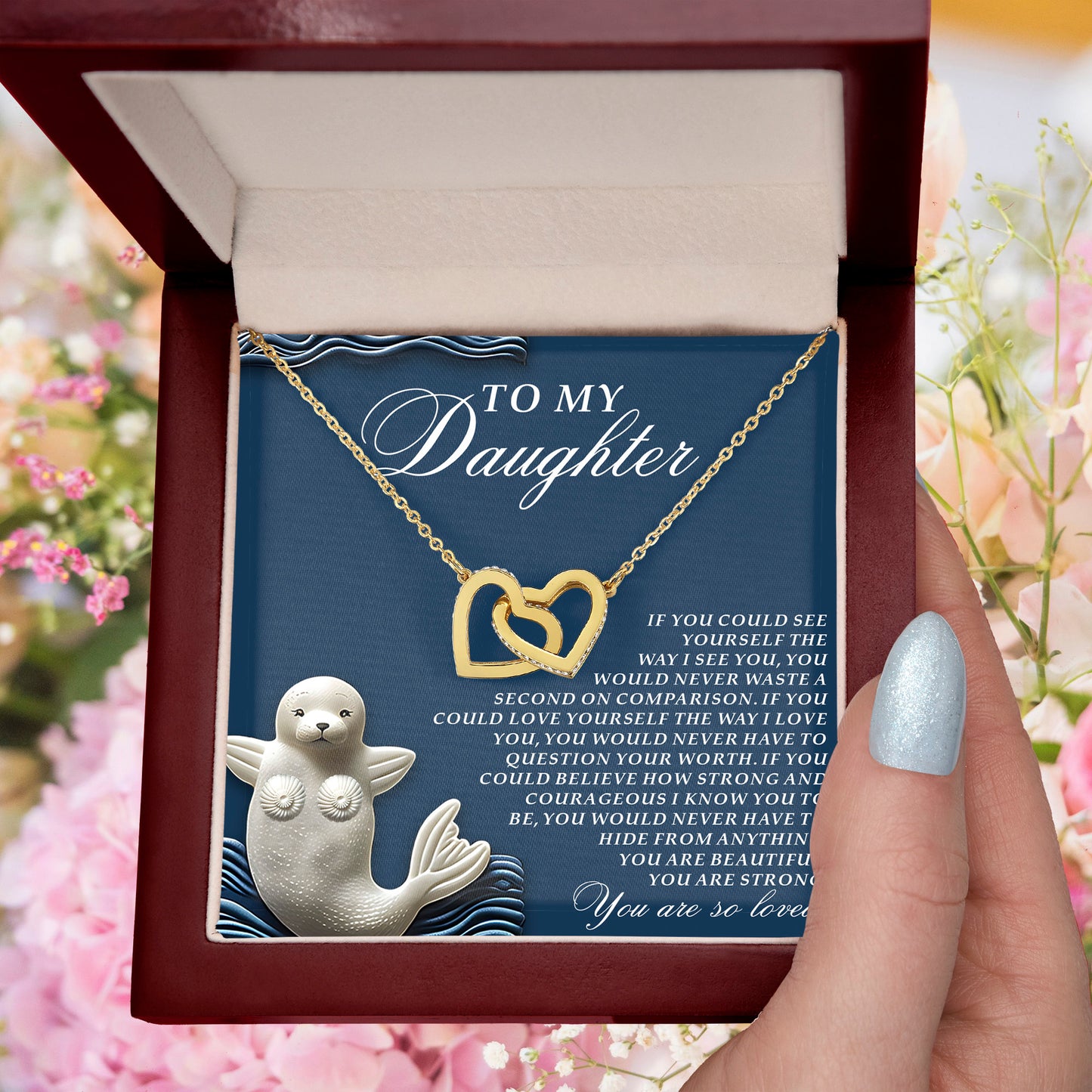 To My Daughter – A Gift of Love & Strength - Interlocking Hearts Jewelry - Mallard Moon Gift Shop
