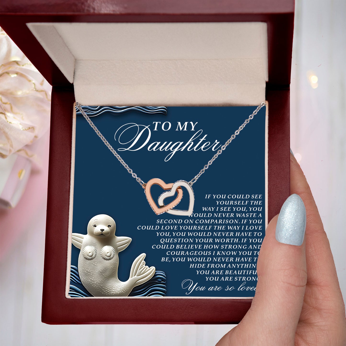To My Daughter – A Gift of Love & Strength - Interlocking Hearts Jewelry - Mallard Moon Gift Shop