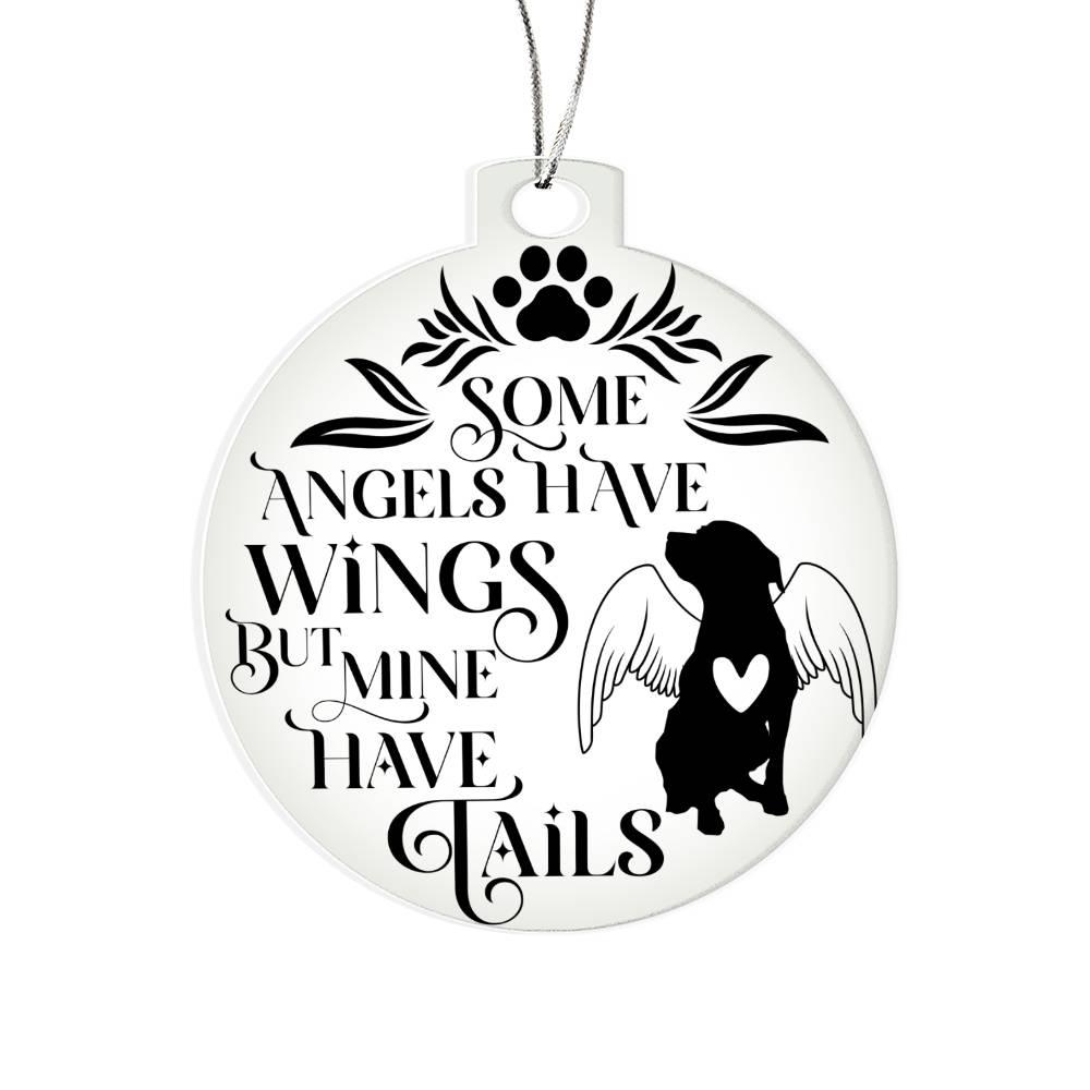 Dog Angel Acrylic Memorial Keepsake Ornament