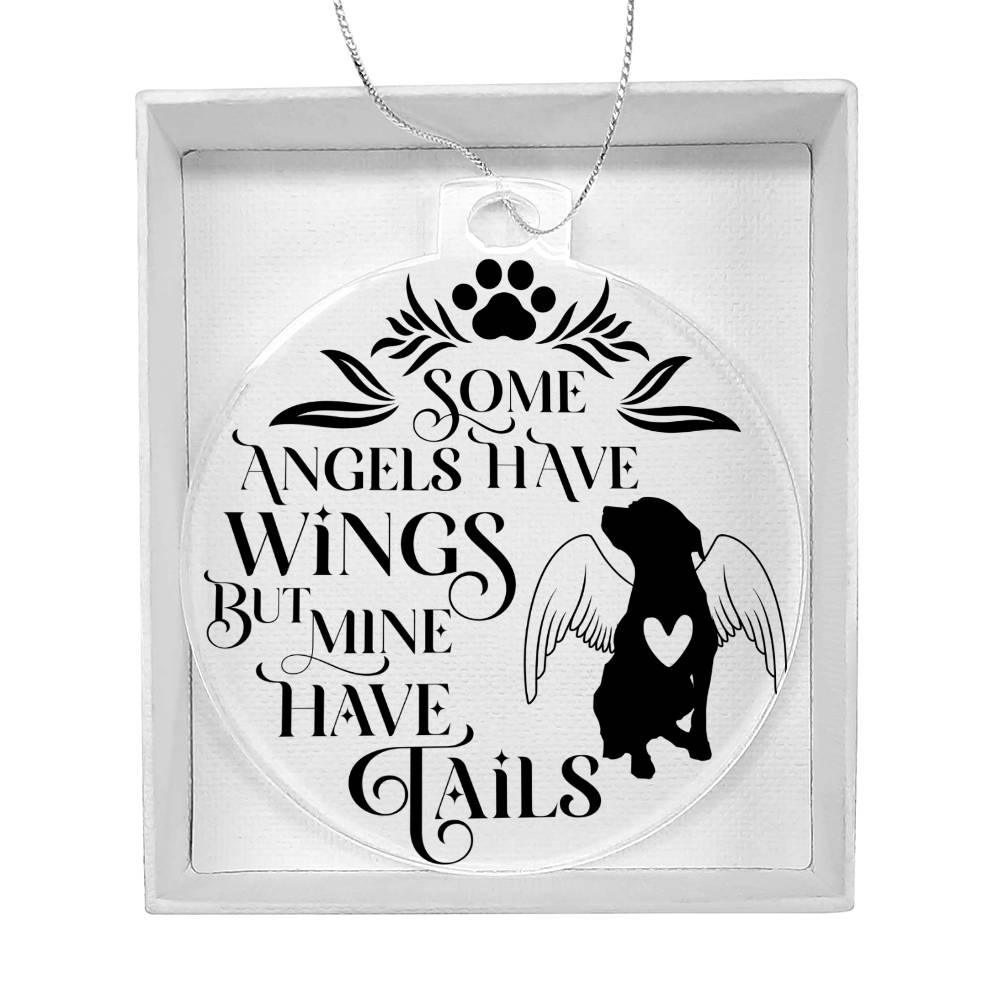 Dog Angel Acrylic Memorial Keepsake Ornament