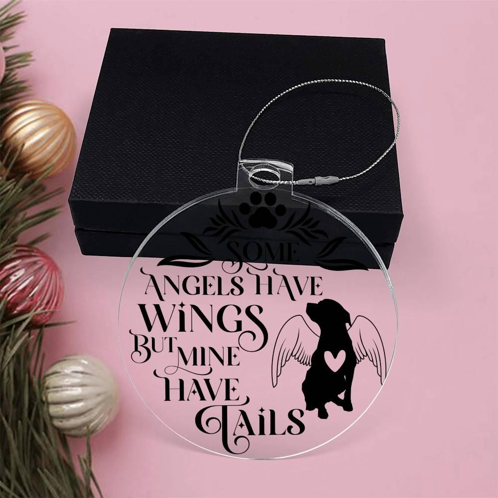 Dog Angel Acrylic Memorial Keepsake Ornament