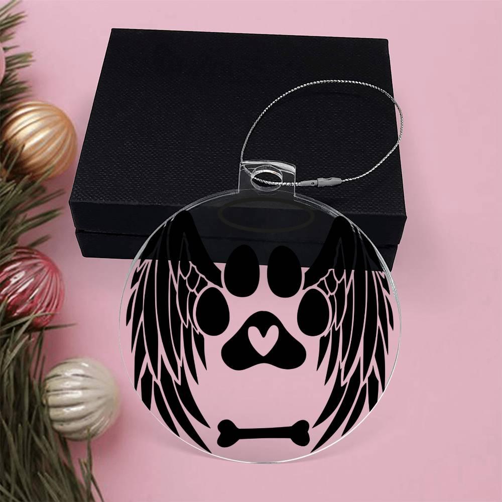 Dog Angel Personalized Pet Memorial Acrylic Keepsake Ornament
