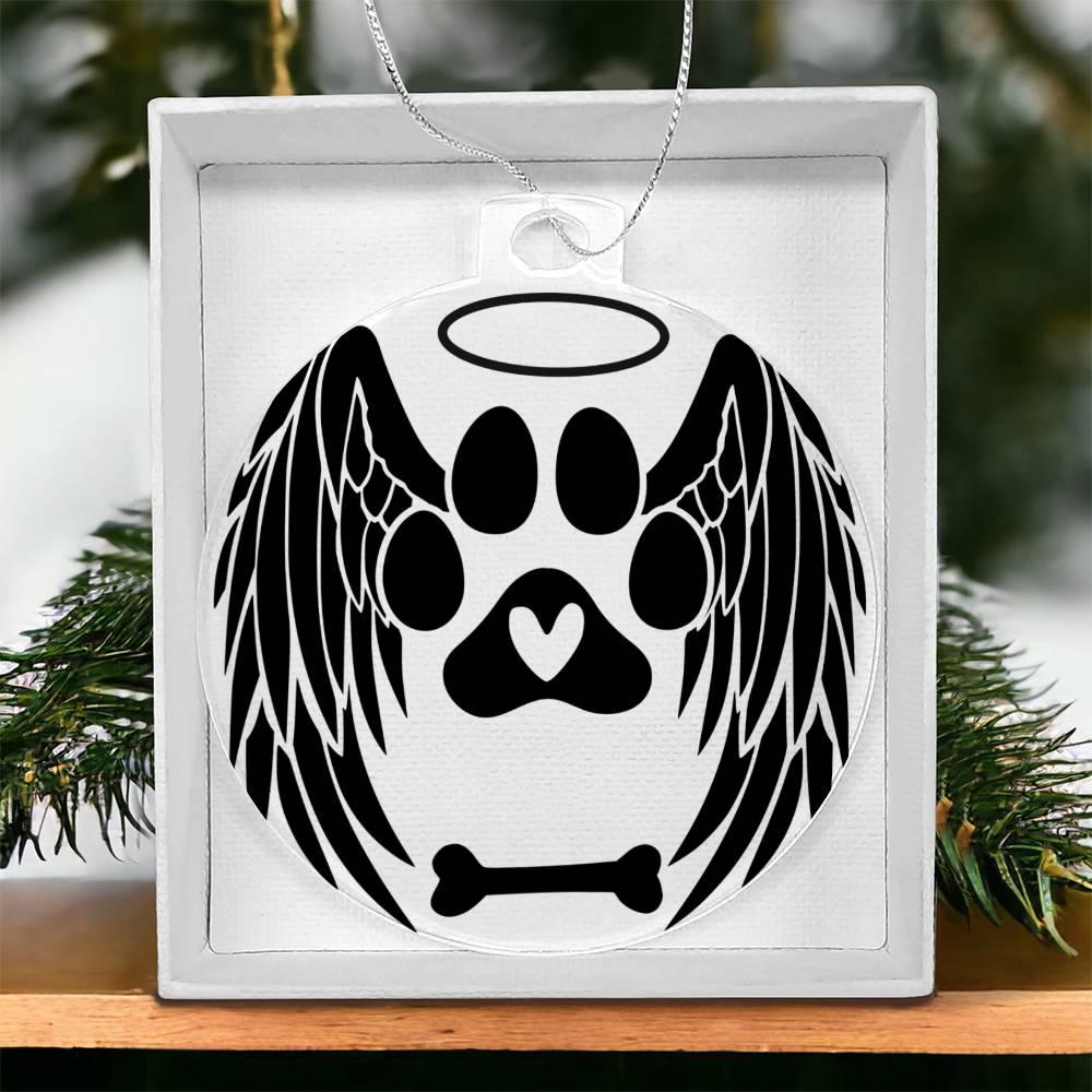 Dog Angel Personalized Pet Memorial Acrylic Keepsake Ornament