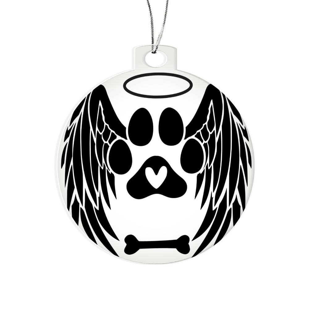 Dog Angel Personalized Pet Memorial Acrylic Keepsake Ornament