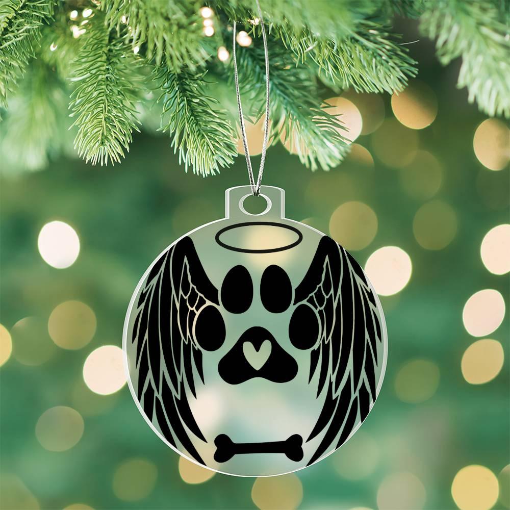 Dog Angel Personalized Pet Memorial Acrylic Keepsake Ornament