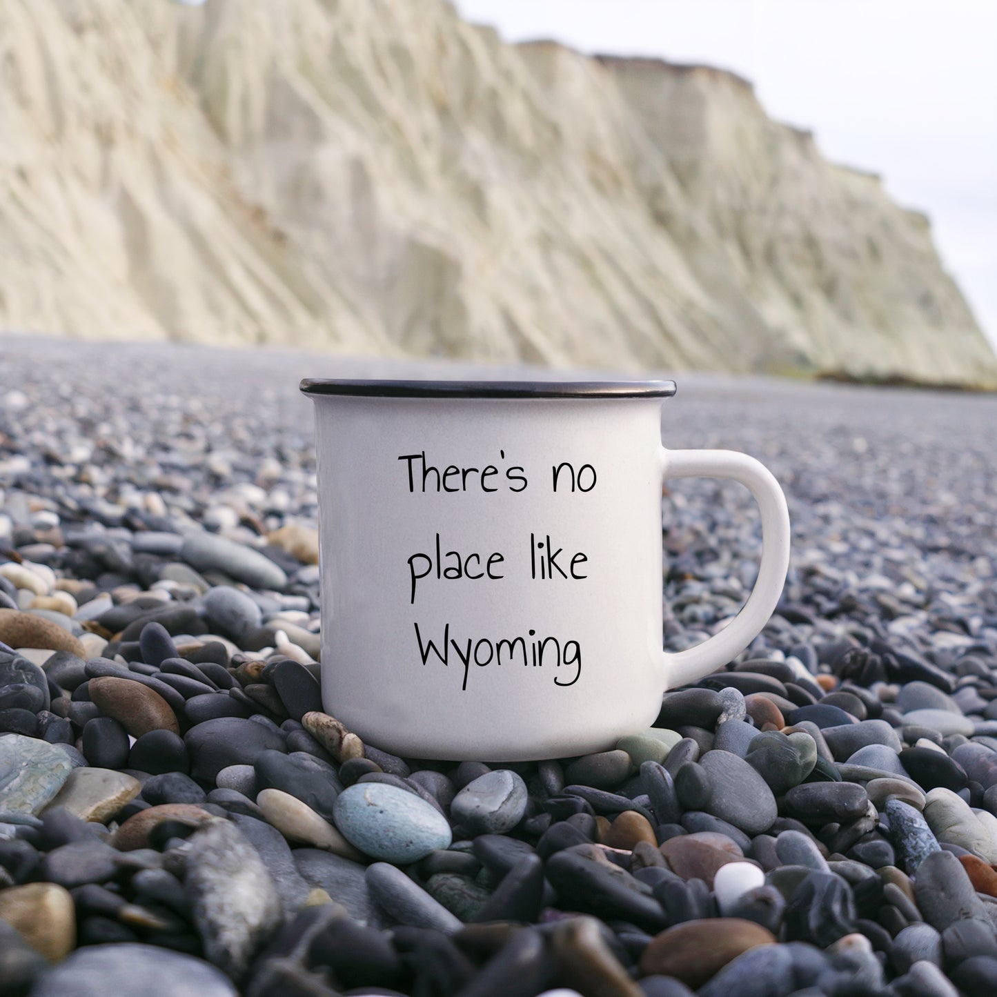 Wyoming Love Camping Mug - There's No Place Like Wyoming - Mallard Moon Gift Shop